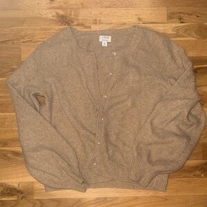 J. Crew Oversized Slouchy Cardigan • French Girl Style • Pearl Buttons